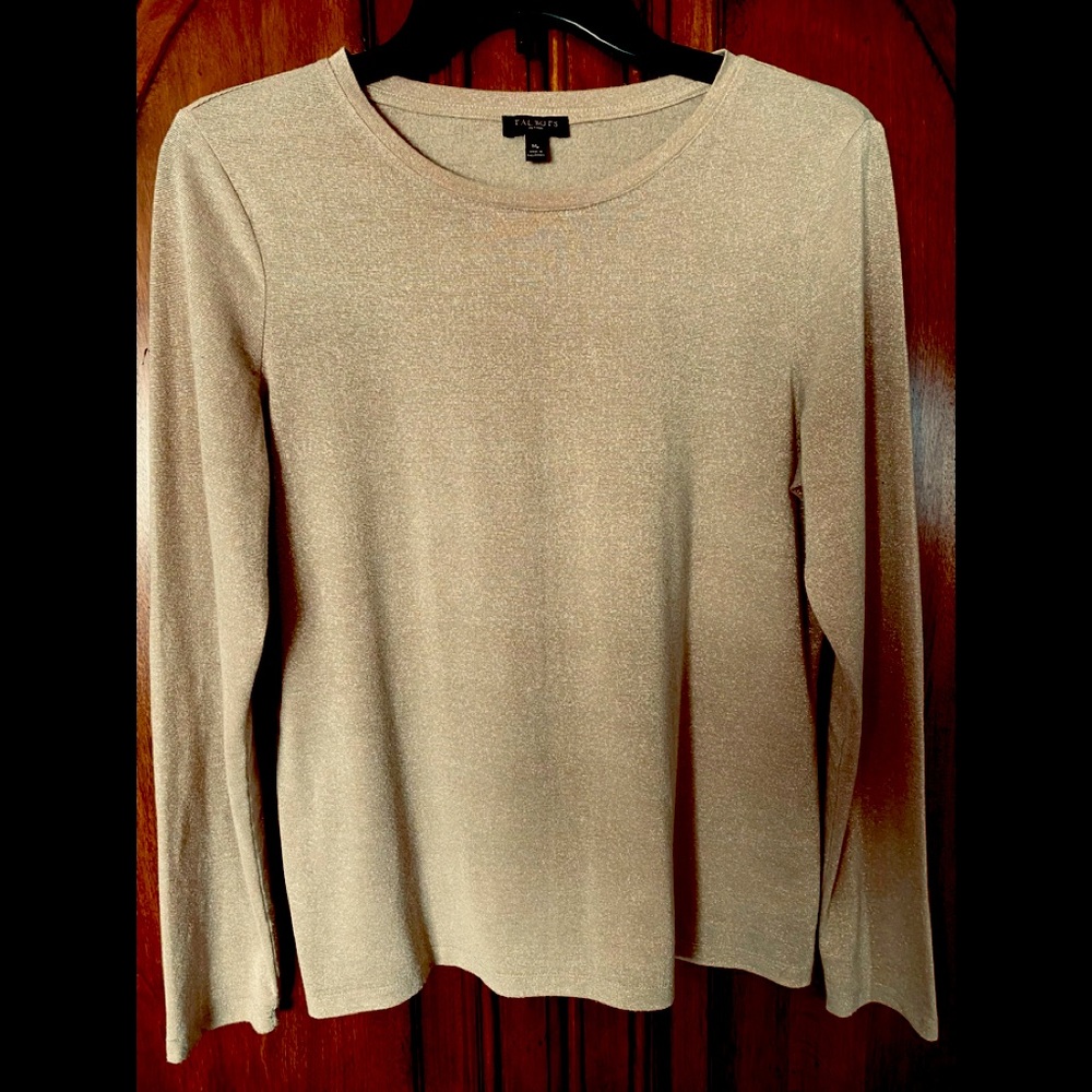 Talbots Shimmering Metallic Rayon Nylon top